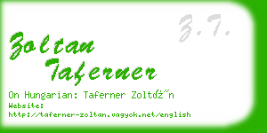 zoltan taferner business card